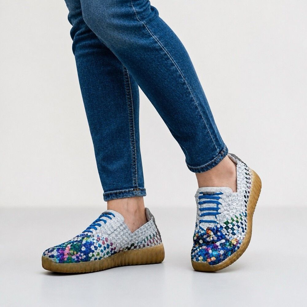 Zee Alexis Woven Slip On Sneakers Women’s 8.5 Multicolor Comfort